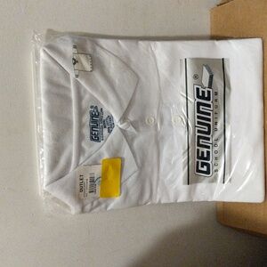 3/$25.00 Genuine School Uniform girls polo shirt WHITE short sleeves
